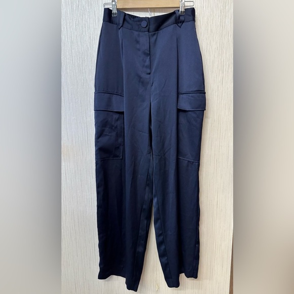 River Island Navy Blue Cargo Pants with Versatile Style - Picture 1 of 6